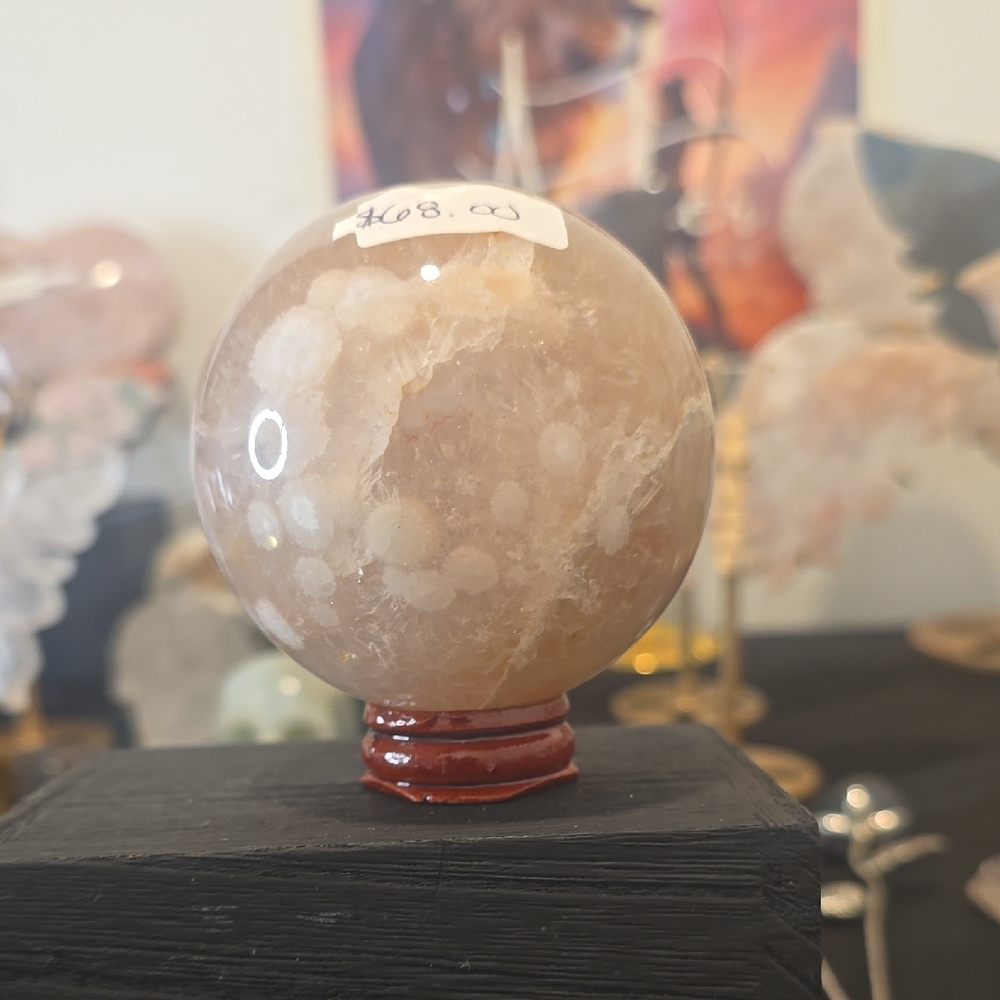 Flower Agate  Crystal Sphere